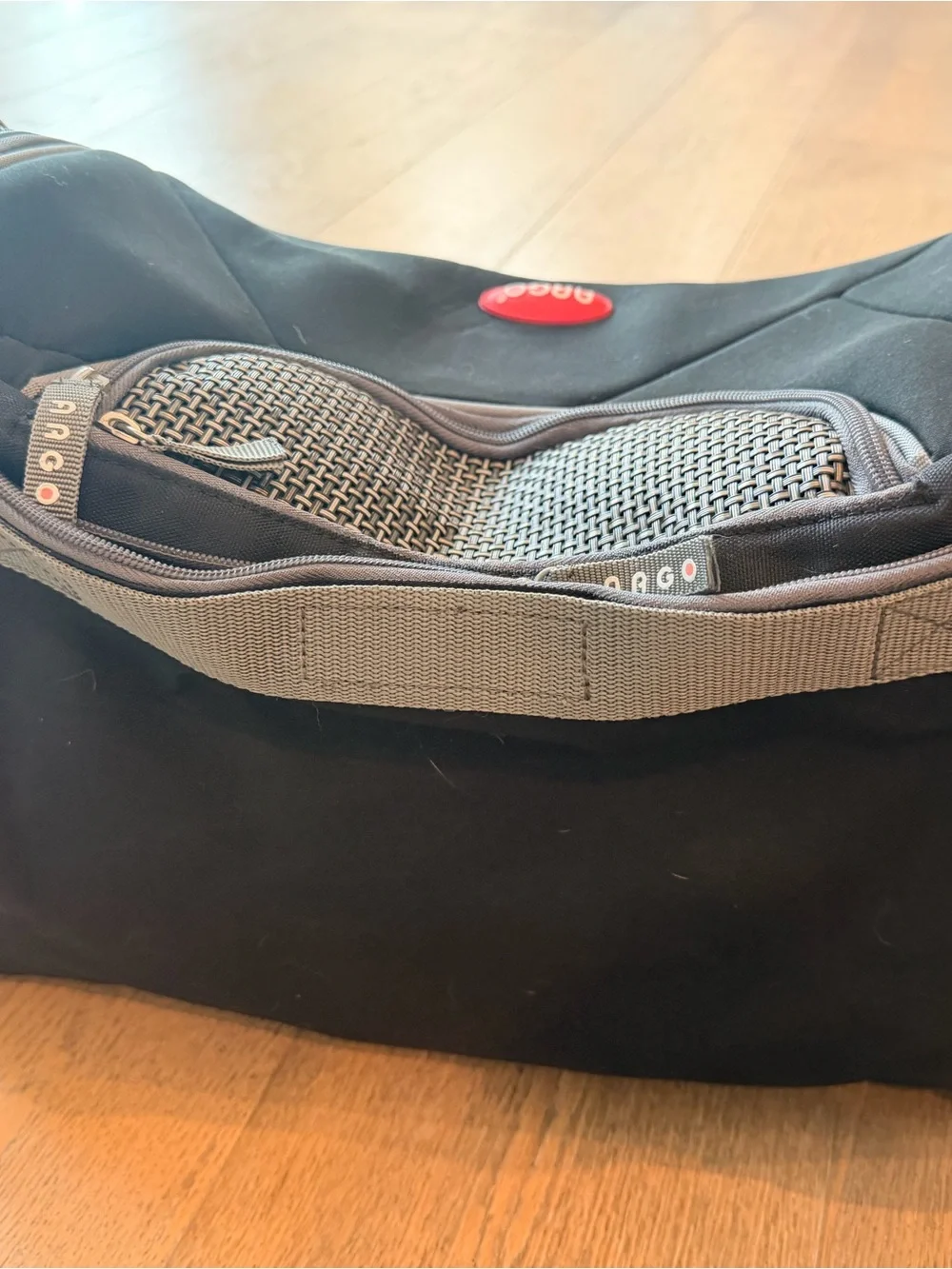 Black Pet Carrier soft Bag with Gray Trim